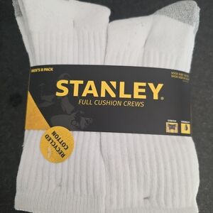Stanley Men's White and Gray Full Cushion Crew Socks